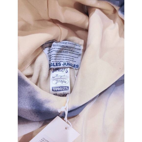 JUNGLES JUNGLES SPRAY DYED HOODIE BIRCH BLUE GREEN XL - Picture 3 of 15